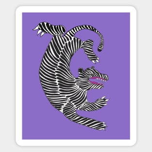 Snow Tiger cat striped art decorative Sticker